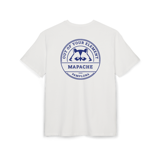Camiseta Oversize Unisex Logo Azul Trasero