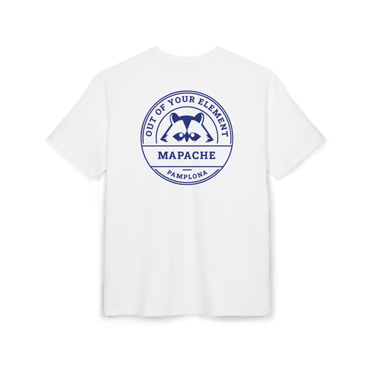 Camiseta Oversize Unisex Logo Azul Trasero