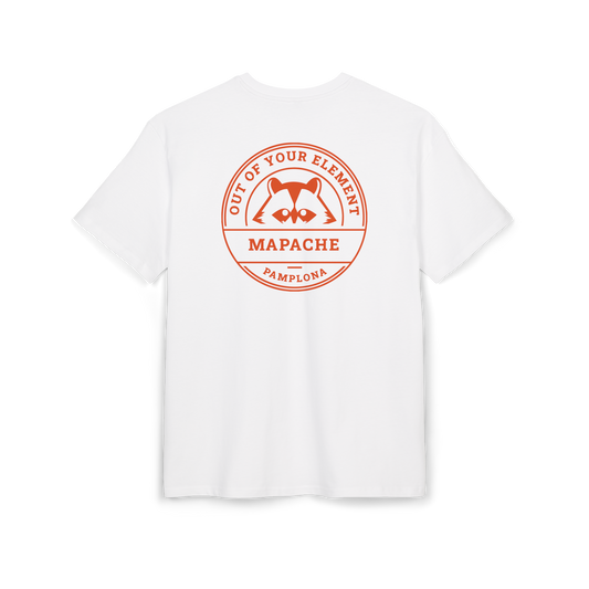 Camiseta Oversize Unisex Logo Naranja Trasero
