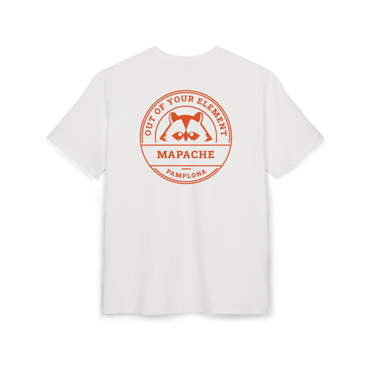 Camiseta Oversize Unisex Logo Naranja Trasero