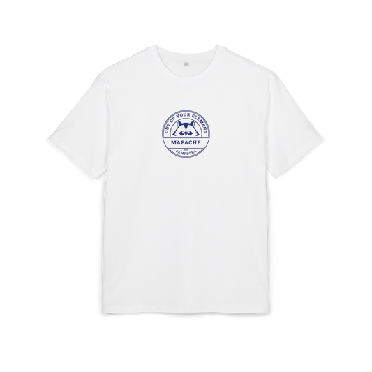 Camiseta Oversize Unisex Logo Azul Delantero